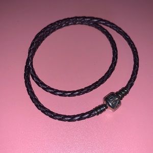 Pandora Purple Leather Bracelet